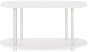 Furinno Turn-N-Tube Display Shelf, 4-Tier Oval Book Shelf, Storage Shelves with Soft Edges and Open Shelves, Toolless Assembly, for Organization and Storage, Living Room, Home Office, White - Image 6