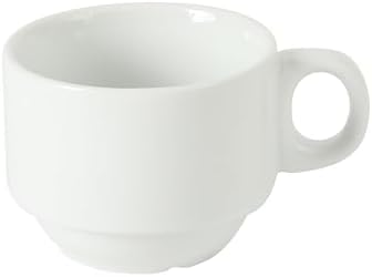 Gibson Home Gracious Dining 3-Ounce Espresso Cups Set of 4, Small Stackable Coffee Cups with 4 Saucers, Metal Stand, Ceramic Demitasse Mugs, Espresso Accessories for Machine - Image 7