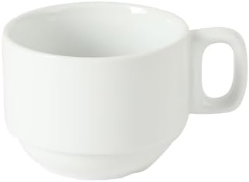 Gibson Home Gracious Dining 7-Ounce Cappuccino Cups Set of 4, Stackable Coffee Cups with 4 Saucers, Metal Stand, Coffee Mugs for Latte, Café, Mocha, Tea - Image 7