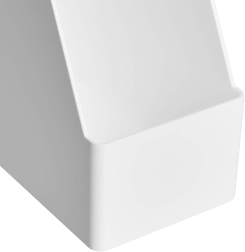 Amazon Basics Rectangular Plastic Desk Organizer, Magazine Rack, White, 2-Pack Temp - Image 7