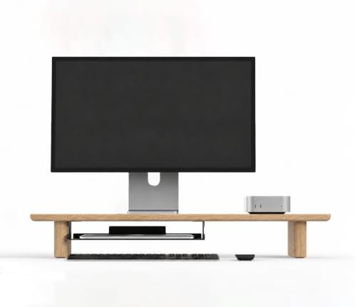 Multi-Purpose Steel Desk Tray - Under Desk Organizer & Monitor Stand Add-on Shelf, Includes Mounting Hardware, Black - Image 3