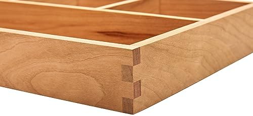 pandapark Wood Organizer Tray,Black Walnut,Desk & Drawer Storage Box (Cherry Master-4) - Image 7