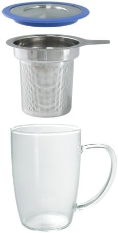 FORLIFE NewLeaf Glass Tea 16-Ounce Mug with Infuser and Lid, Marine - Image 3