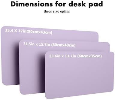 YSAGi Double-Sided Desk Pad, 31.5"x15.7"Leather Desk Mat, Eco Cork Desk Pad Protector,Large Mouse Pad,Waterproof Desk Blotter for Office/Home(Light Purple) - Image 7