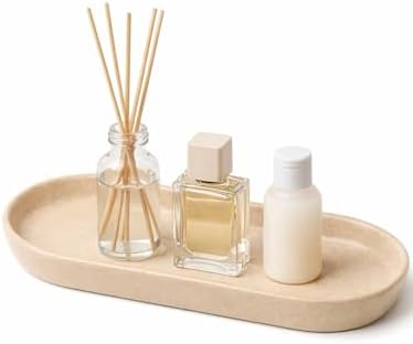 Matte Beige Ceramic Bathroom Tray, Minimalist Vanity Organizer Dish - Image 6