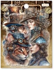 Alideco 120pcs Scrapbook Stickers Vintage Steampunk Character Scrapbooking Junk Journal Crafts Embelishment Decoration Stickers (zhengqishidai) - Image 7