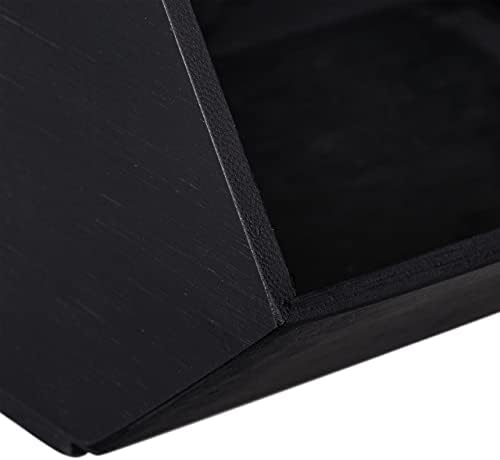 Relaxdays Bamboo Desk Organiser, Office & Home, 1 Compartment, Stackable, Multifunctional, 12.5x17.5x15.5 cm, Anthracite - Image 7