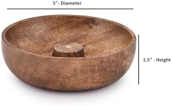 EDHAS Incense Burner Stick Holder Bowl, Ash Catcher Bowl for Home Décor, Meditation, Yoga (5" x 5" x 1.5") - Image 5