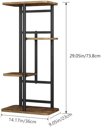 LINZINAR Plant Stand Indoor 4 Tier Metal Corner Tall Flower Shelf - Image 6
