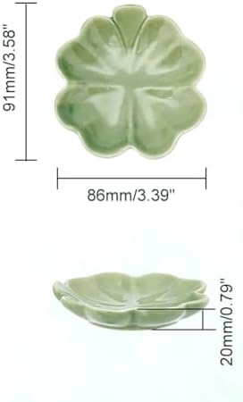 Ceramic Leaf Trinket Dish - 4-Leaf Clover Ring Holder & Lotus Jewelry Tray, Elegant Decorative Gift for Women - Image 3