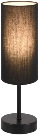 RISLG Table Lamp, Bedside Table Lamp for Bedroom, Lamp for Nightstand with Linen Fabric Shade, Minimalist Modern Desk Lamp for Living Room Office Dorm Kids Room by Rislg