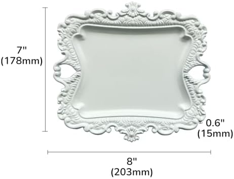 khtumeware 1 Pack Jewelry Dish White Jewelry Trays ideal for holding jewelry rings and large jewelry storage trinkets. - Image 2