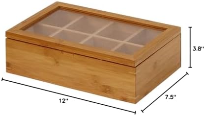 Oceanstar - TB1323 Bamboo Tea Box, 12 Inch, Natural - Image 5
