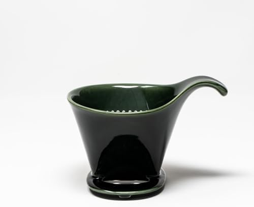 ZERO JAPAN - Bee House Pour Over Coffee Dripper - Ceramic Coffee Maker with Elegant Peek Hole, Drip Cone Brewer Coffee Gift, Brewing Accessories - Antique Green, Standard Size - Image 7