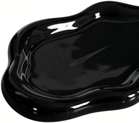 Ceramic Jewellery Dish Trinket Dish Jewelry Tray Cloud Shape Tray Perfume Tray Rings/Earrings/Bracelets/Watch/Keys Tray for Valentine's Day//Mother's Day/Birthday Gift (Black) - Image 7