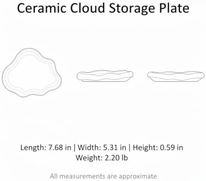 Home Organizers & Minimalists: Ceramic Cloud Catchall Tray for Keys, Jewelry, and Coins – Decorative Entryway or Dresser Dish, Approx. 7.1-7.4 in Diameter (1 Piece) - Image 7