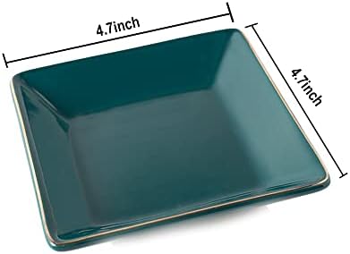 HANKOR Ceramic Jewelry Dish Tray, Decorative Trinket Tray Holder for Ring Earring Key, Gift for Women Girls, 4.7inch, Green - Image 7