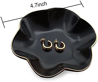 HANKOR Jewelry Dish Tray, Ceramic, 4.7 inch, Black - Image 5