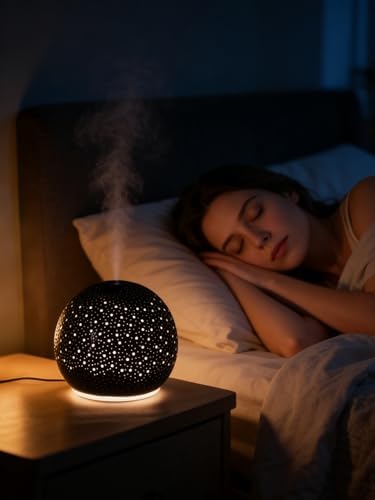 Ceramic Essential Oil Diffusers,Small Cute for Office, Home for Aromatherapy,Bedroom Humidifier Air Fragrance,Room Scent, Smell,Light Decor para Casa De Essentials Aesthetic Aroma (C) - Image 6