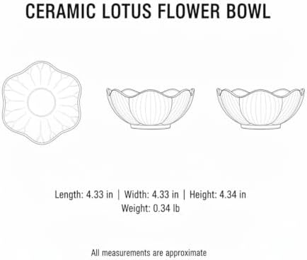Ceramic Lotus Flower Dish for Jewelry Keys Coins, Decorative Catch-All Tray for Vanity Desk Shelf - Image 7