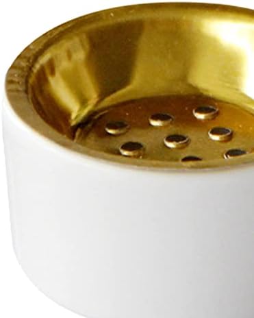 Small Ceramic Incense Cone Burner, Metal Base - Image 3