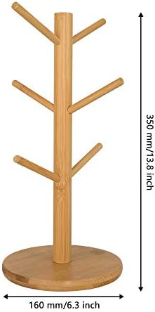 MyLifeUNIT Mug Holder Tree, Coffee Cup Holder with 6 Hooks (Yellow) - Image 6