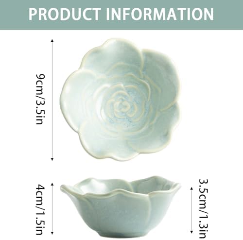 Mecaikru Ceramic Flower Jewelry Dish, 3.5 in Ring Tray with Gift Box & Card - Image 6
