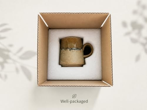 15oz Retro Japanese style Handmade Ceramic Coffee Mug - Unique Vintage Pottery tea cup, Lead-free Artisanal stoneware ceramic tea mug, Dishwasher & Microwave Safe Coffee cup for office and home - Image 6