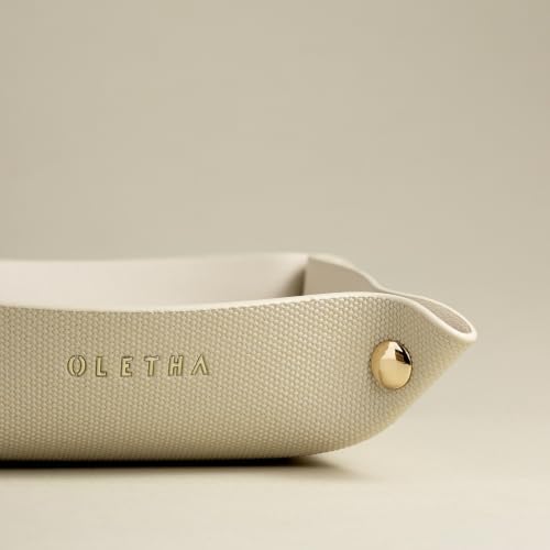 OLETHA Foldable Valet Tray, Travel Essentials, Canvas Grain, Greige - Image 6