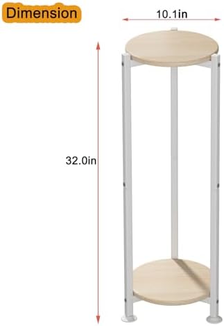 2 Tier Plant Stand Indoor Corner Tall Round Shape Plant Shelf - Image 6