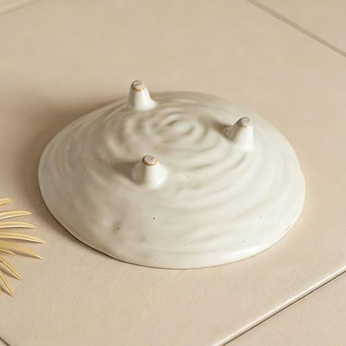 Small Decorative Bowl, 6” Ceramic Key Bowl for Entryway Table, Multi-Purpose Decorative Bowls for Candy, Jewelry and Home Decor(Retro White) - Image 7