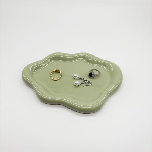 Small Trinket Dish Jewelry Tray for Women, Cute Ceramic Cloud Tray, Jewelry Ring Holder Dish for Keys, Candles, Perfume, Vanity Nightstand Decor Jewelry Plate Bowl, Friendship Birthday Gifts for Mom - Image 7