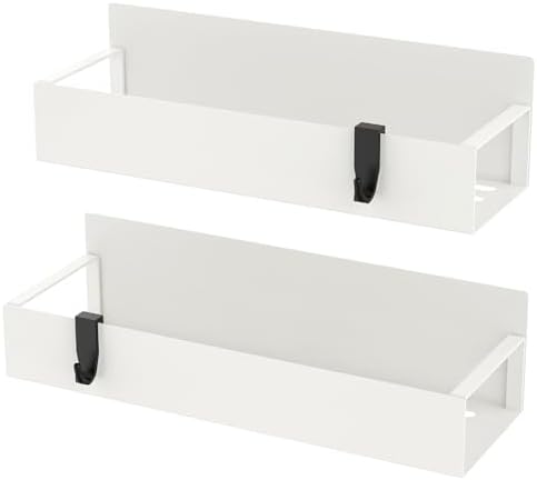 HuggieGems Metal Magnetic Spice Rack for Refrigerator Cream White, 2 Pack - Image 6