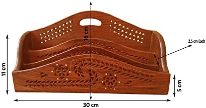 Wooden Desk Organizer - Handmade Desk Accessories for Home and Office - Elegant Storage Solution for Pens, Notepads, and more Office supplies for Table - Image 6