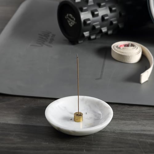 Koville Italian Carrara Marble Incense Holder, Upgraded 6" Incense Holders for Sticks, Sturdy Incense Burner Ash Catcher, Ideal for Meditation, Relaxing, Easy to Clean - Image 6