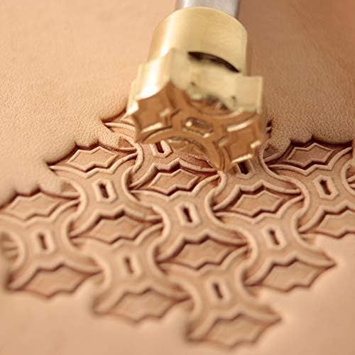 DandS ltd Leather Stamp Tool, Geometric, Professional Steel Craft Tool for Leatherworking, Embossing, Carving & Stamping Leather Projects, Belts Wallets & DIY Projects Compatible with Mallet #408