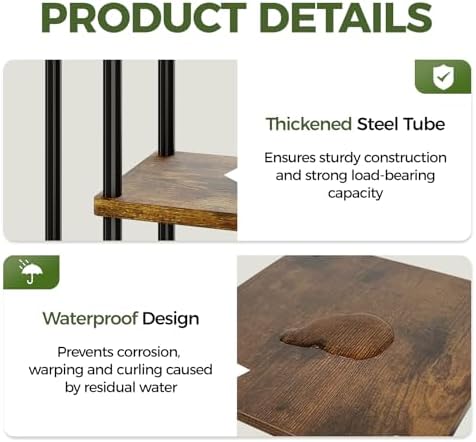 Bamworld Plant Shelf with Grow Light for Indoor Plants Corner 6 Tier - Image 7