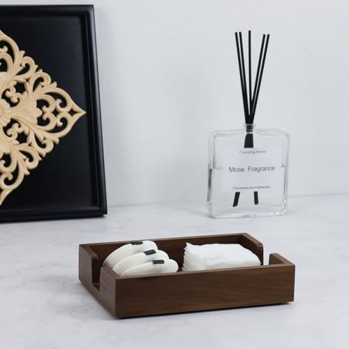 MultiBey Walnut Wood Sticky Notes Holder - 4x6 Inch Memo Pads Dispenser - Image 6