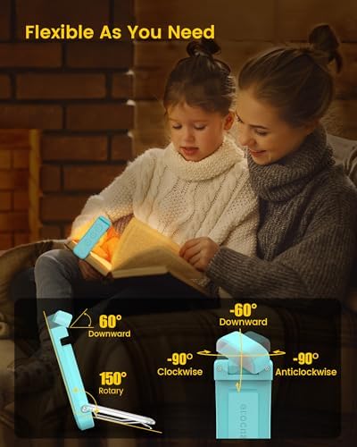 Glocusent USB Rechargeable Book Light for Reading in Bed, LED Reading Light - Image 6