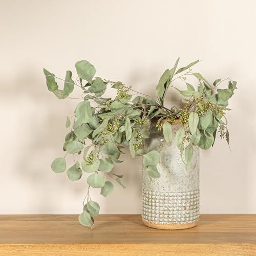 Creative Co-Op Round Terra-Cotta Hobnail Planter Vase with Heavily Distressed Finish, Grey - Image 6