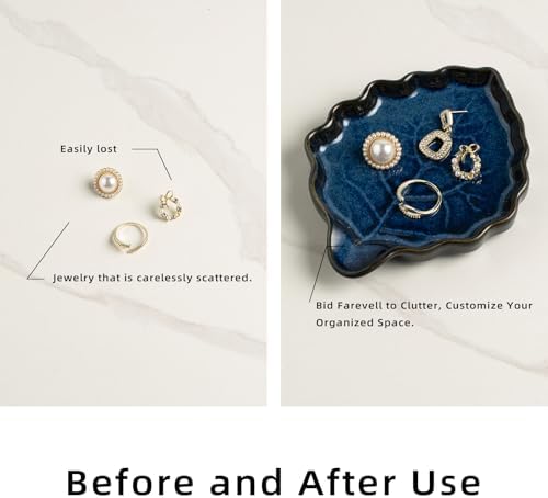 Ceramic Leaf Ring Dish, Trinket Tray with Gift Box - Image 6