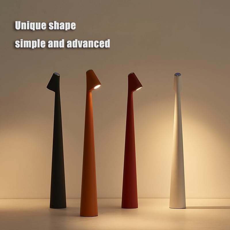 EJFOIEJ Portable LED Table Lamp with Touch Sensor, 3-Levels Brightness Metal Desk Light, 3 Color Touch Control Rechargeable Night Light for Bedside, Romantic Solid Wood Table Lamp - Image 7