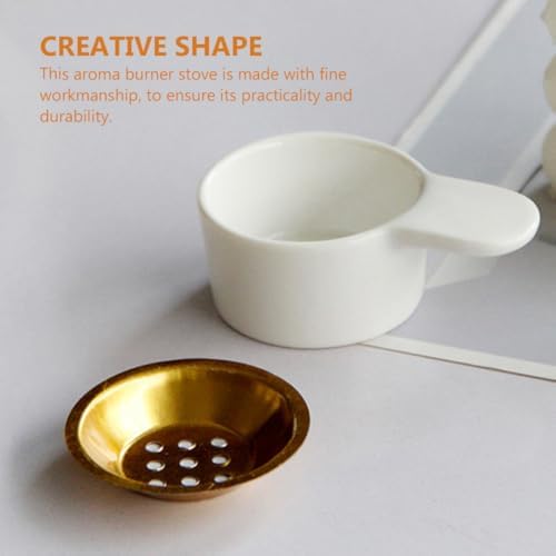 CALLARON Ceramic Incense Burner and Holder Small Handheld White Minimalist Incense Holder for Home and Office Table Decor for Meditation and Aromatherapy Use - Image 7