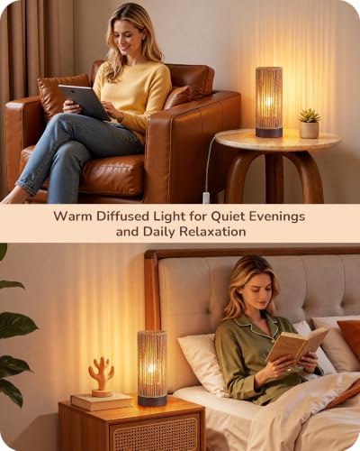 EDISHINE 9.85IN Wood Table Lamp, E26 Socket, No Assembly Required - Image 7