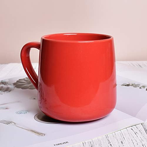Bosmarlin Glossy Ceramic Coffee Mug, Tea Cup for Office and Home, 18 oz, Suitable for Dishwasher and Microwave(Red, 1) - Image 5