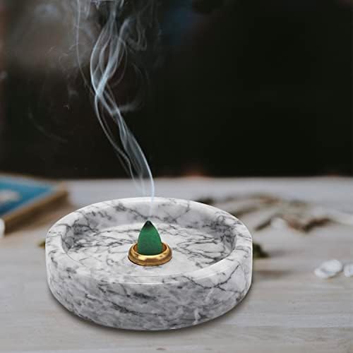 Natural Marble Palo Santo Holder,Incense Burner for Palo Santo Sticks, Handmade Stick Incense Holder Ideal for Smudging, Incense Burning, Decoration.Easily Grab All Incense Ash (White) - Image 6