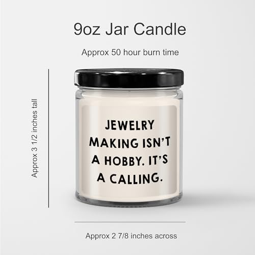 Jewelry Making Gifts | Inspirational Jewelry Making 9oz Vanilla Soy Candle | Funny Gifts for Jewelry Makers | Mother's Day Unique Gifts - Image 3