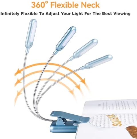 VAVOFO Rechargeable Reading Light, Clip on Book Light for Reading in Bed - Image 7