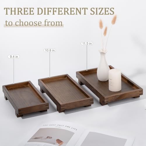 Bathroom Counter Tray Wooden Riser Display Kitchen Soap Holder, Walnut - Image 7
