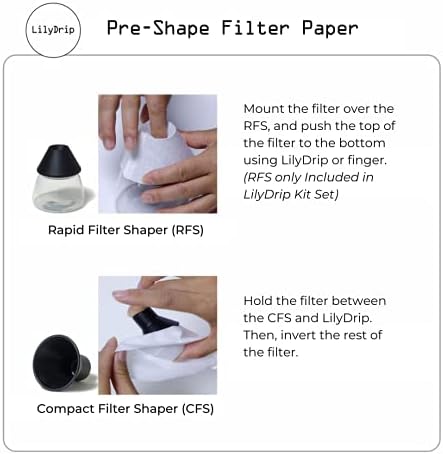 Ceramic Pour Over Coffee Maker Set - 4 Piece Ceramic Drippers, Hand Drip Coffee Maker Brews More Evenly with Better Extraction, Coffee Dripper Set Improves Flow Rate, Fits V60, Origami - KIT - Image 6